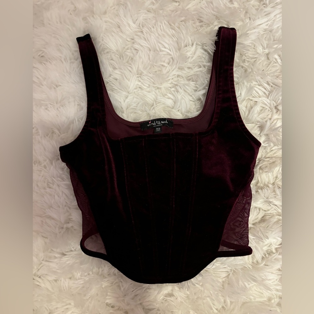 Velvet crop top